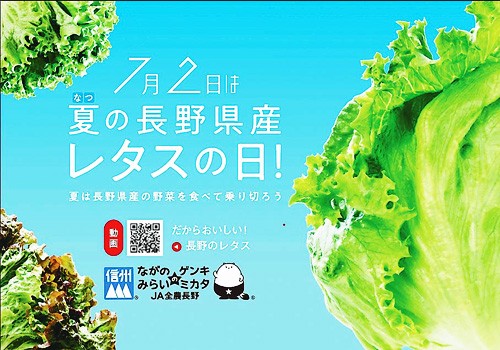 7月2日「長野県産レタスの日」 夏の消費盛り上げる 店頭PRやレシピ