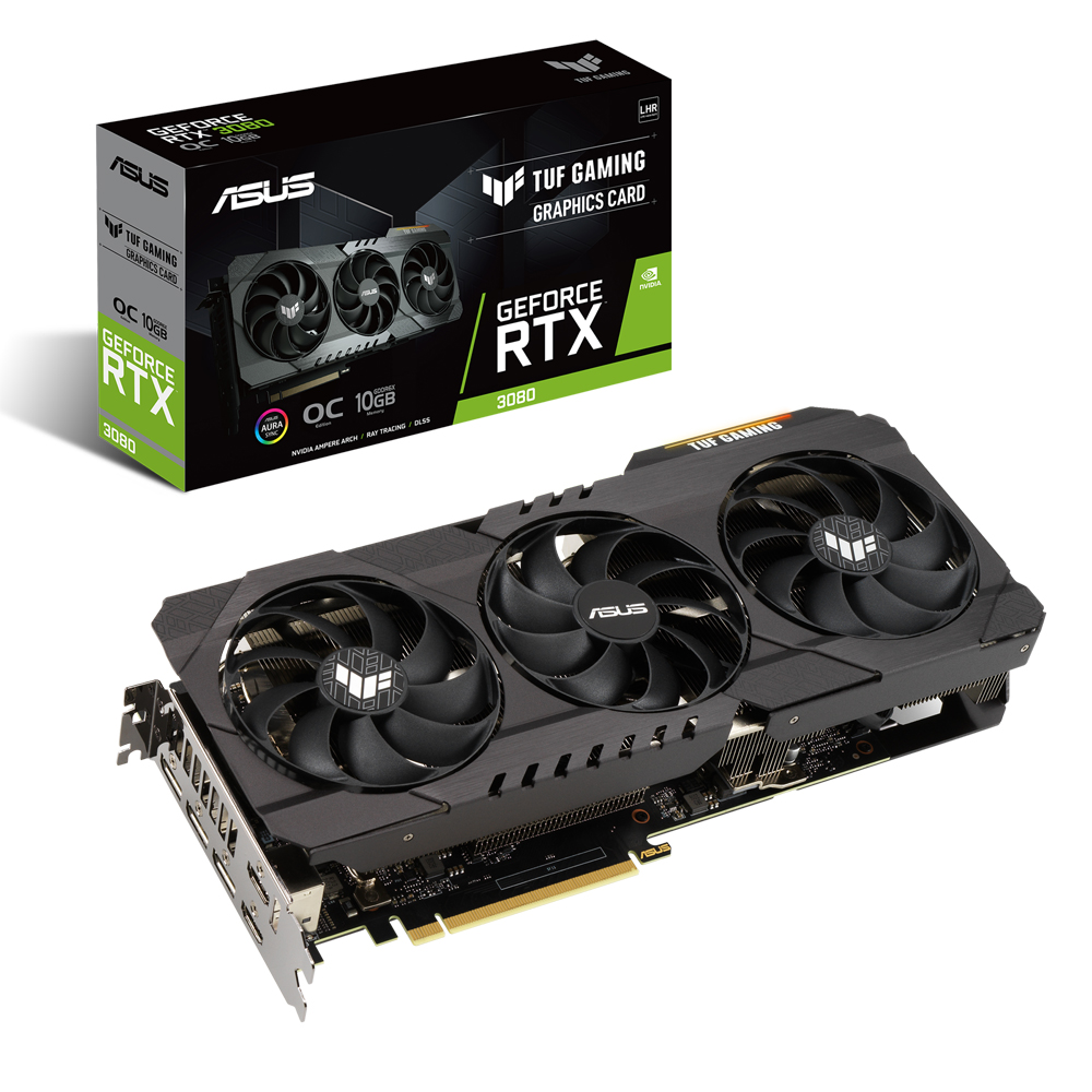 GeForce RTX™ 3080搭載 LHR版グラフィックカード「TUF-RTX3080-O10G-V2