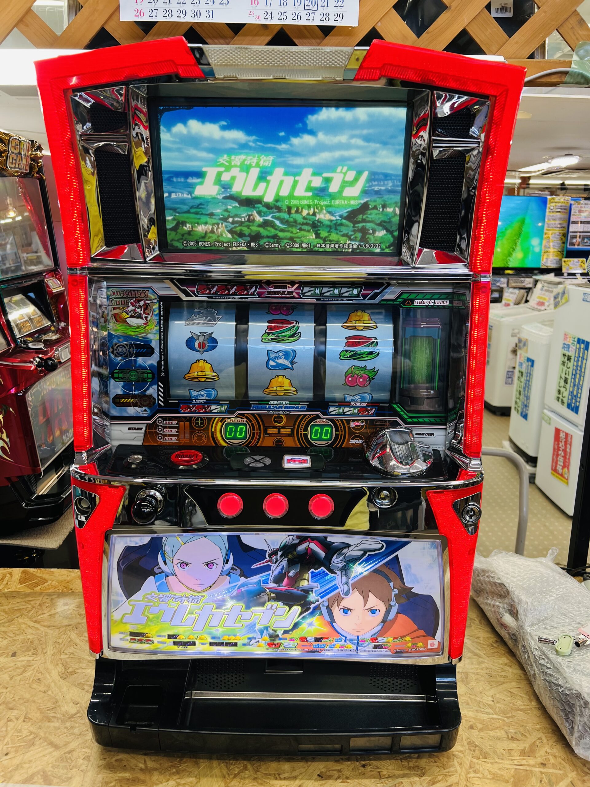 愛品倶楽部柏店】サミー 交響詩篇エウレカセブン2 5号機 AT スロット実機