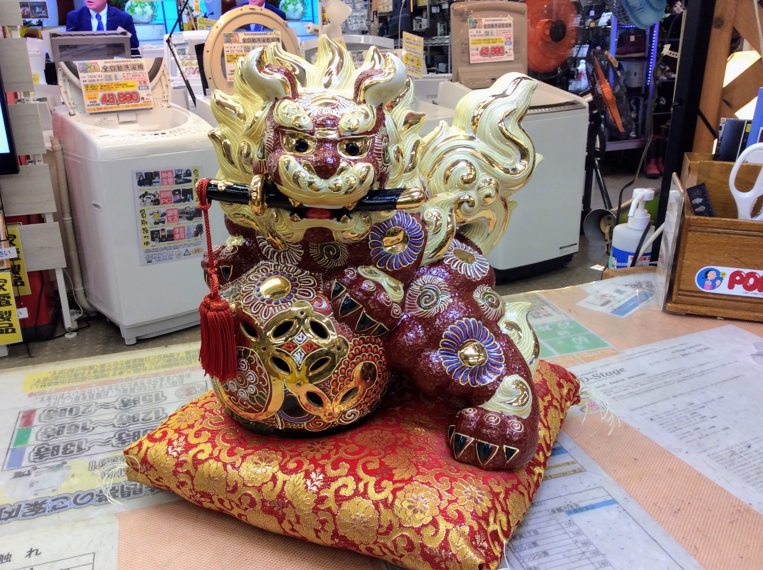 九谷焼｜ 剣獅子 置物 買取しました｜愛品館千葉店 | リサイクル