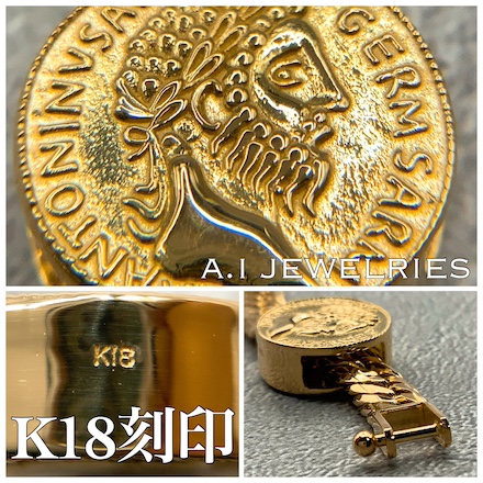 18金 古銭風 ビーズ ペンダント 商品詳細│A.I JEWELRIES｜K18