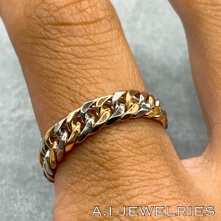 18金 プラチナ850 コンビ 喜平 ハード リング / K18 Pt850 combi kihei