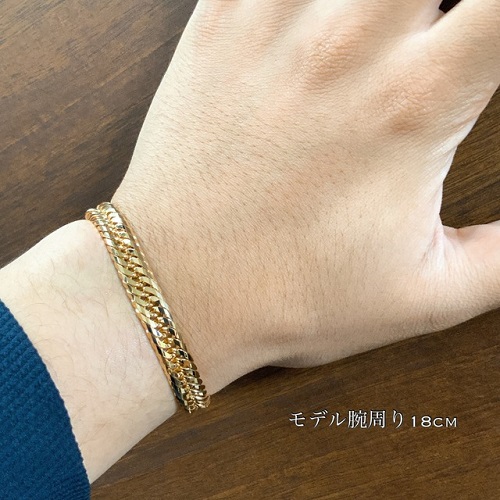 K18 20面カット トリプル 30g 18cm 喜平 ブレスレット 品番 k20t-3018