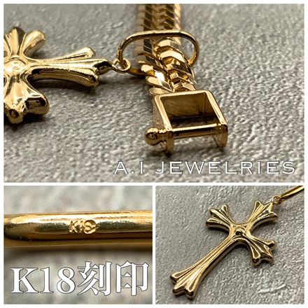 18金 クロス ペンダント / K18 Cross pendant 品番:pt403-ks 商品詳細