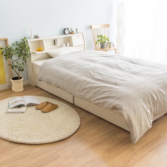 モダンベッド PRIVEE(プリヴェ) 【ダブル】 マットレスなし | 家具