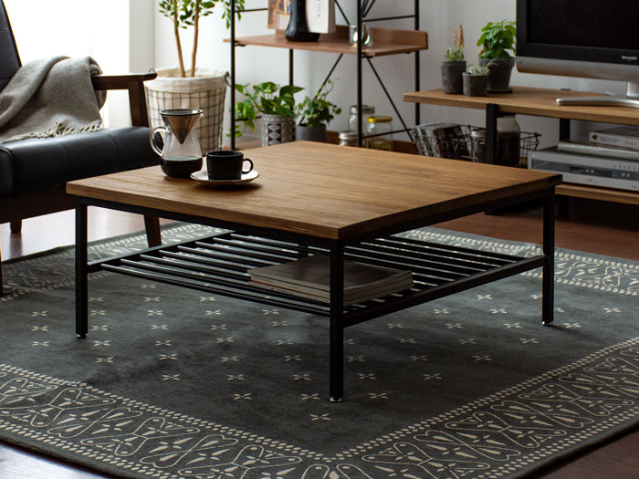 ヴィンテージウッドテーブル Lewis(ルイス) 正方形タイプ 80cm | 家具