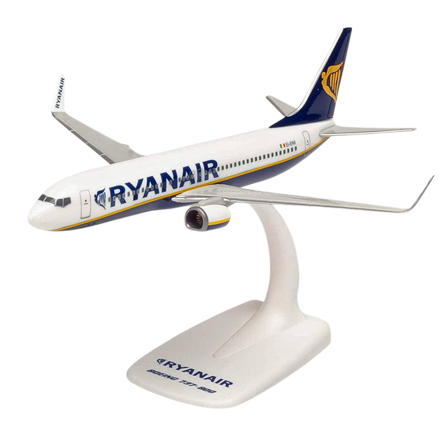 Herpa Snap-Fit Ryanair Boeing 737-800 1/200 Model 609395