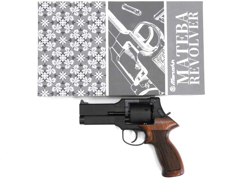 マルシン] マテバ 4インチ Xカート式 ガスリボルバー 木製グリップ