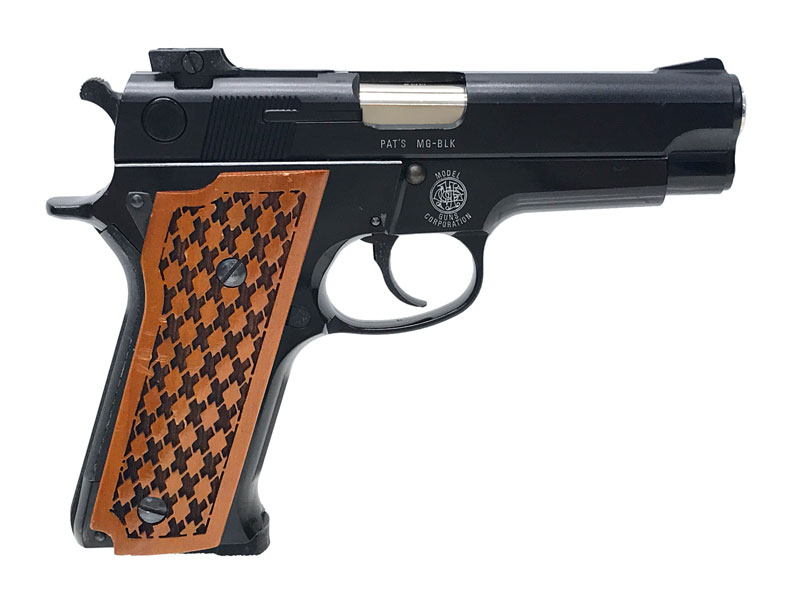 MGC] S&W M59 ABS 発火モデルガン ホワイト入り 木製グリップカスタム