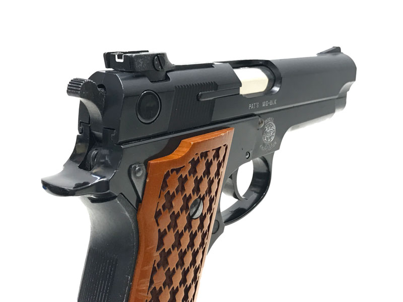 MGC] S&W M59 ABS 発火モデルガン ホワイト入り 木製グリップカスタム