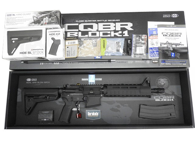 東京マルイ CQBR Block 1 ガスガン MWS 外装カスタム済み 東京マルイ CQBR ブロック1 Mk18 mod1化カスタム完成