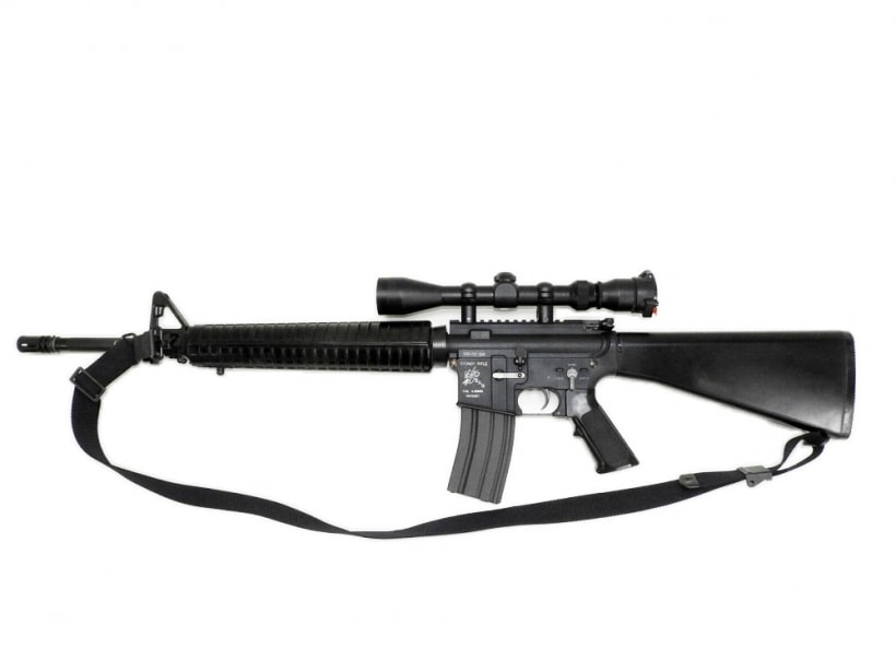 NB] ナイツ SR-16 M4カービン スコープカスタム ガンケース付