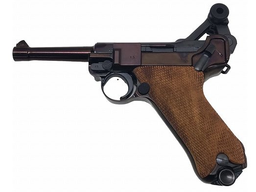 タナカ] ルガー P08 4インチ ミッドナイトゴールド 木製グリップ限定品