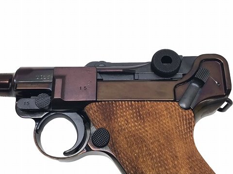 タナカ] ルガー P08 4インチ ミッドナイトゴールド 木製グリップ限定品