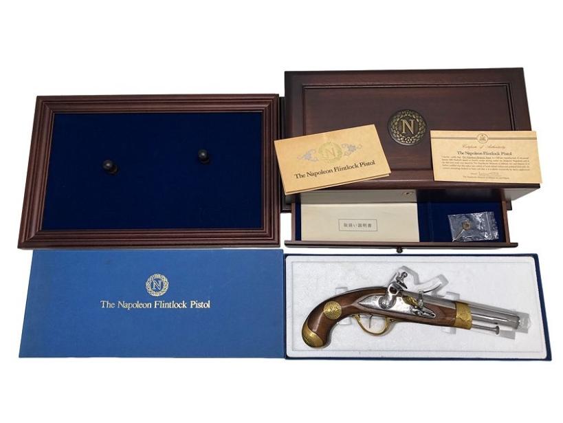 フランクリンミント] ナポレオン フリントロックピストル 木&鉄&真鍮製