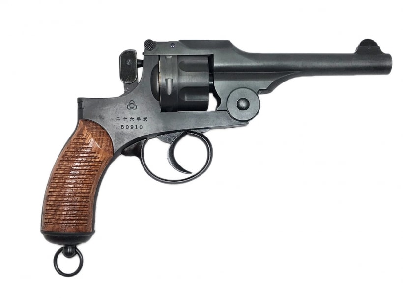 HWS] 二十六年式拳銃 グルーブド木製グリップ付 エイジドカスタム 発火