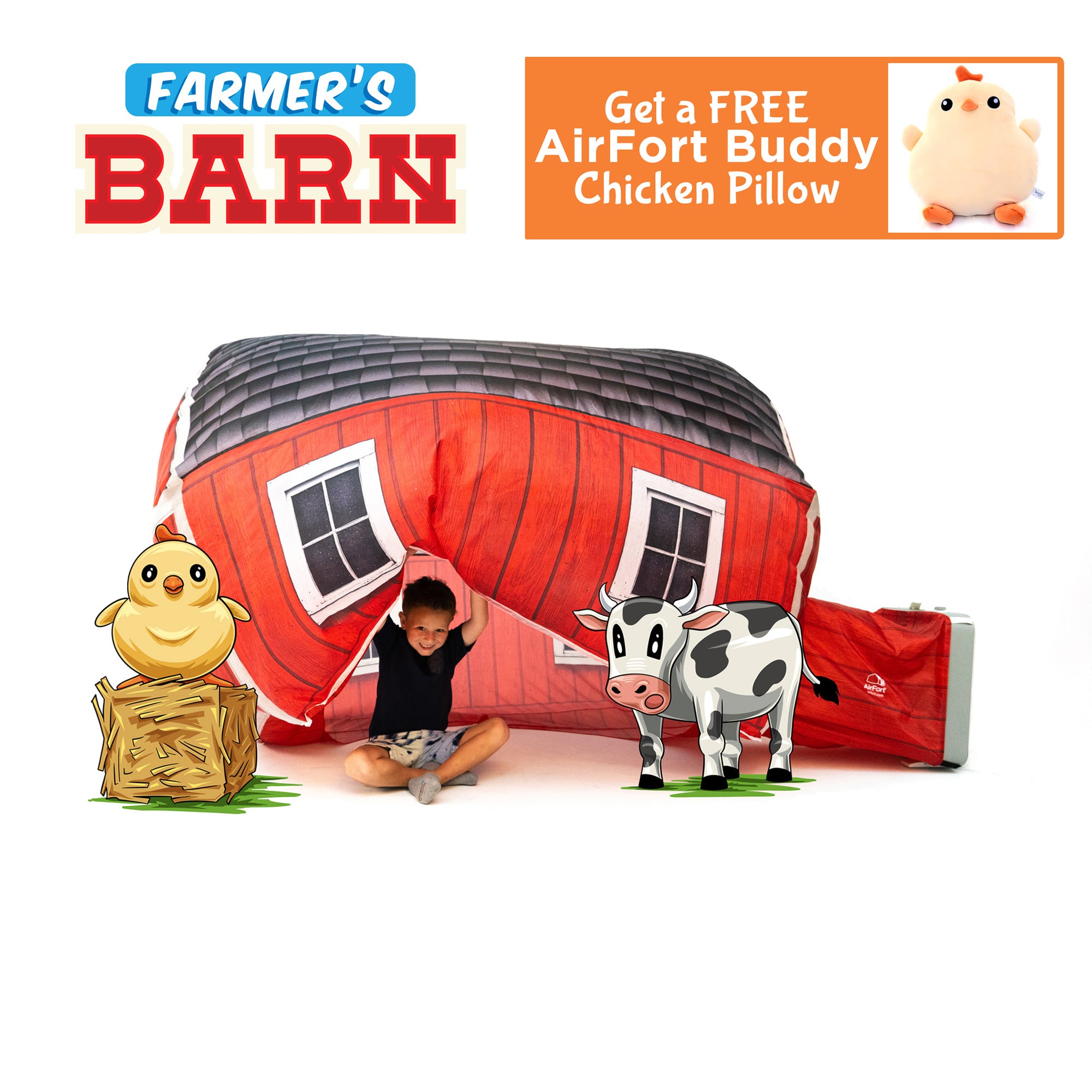 Farmers Barn + FREE AirFort Buddy Chicken Pillow (While Supplies