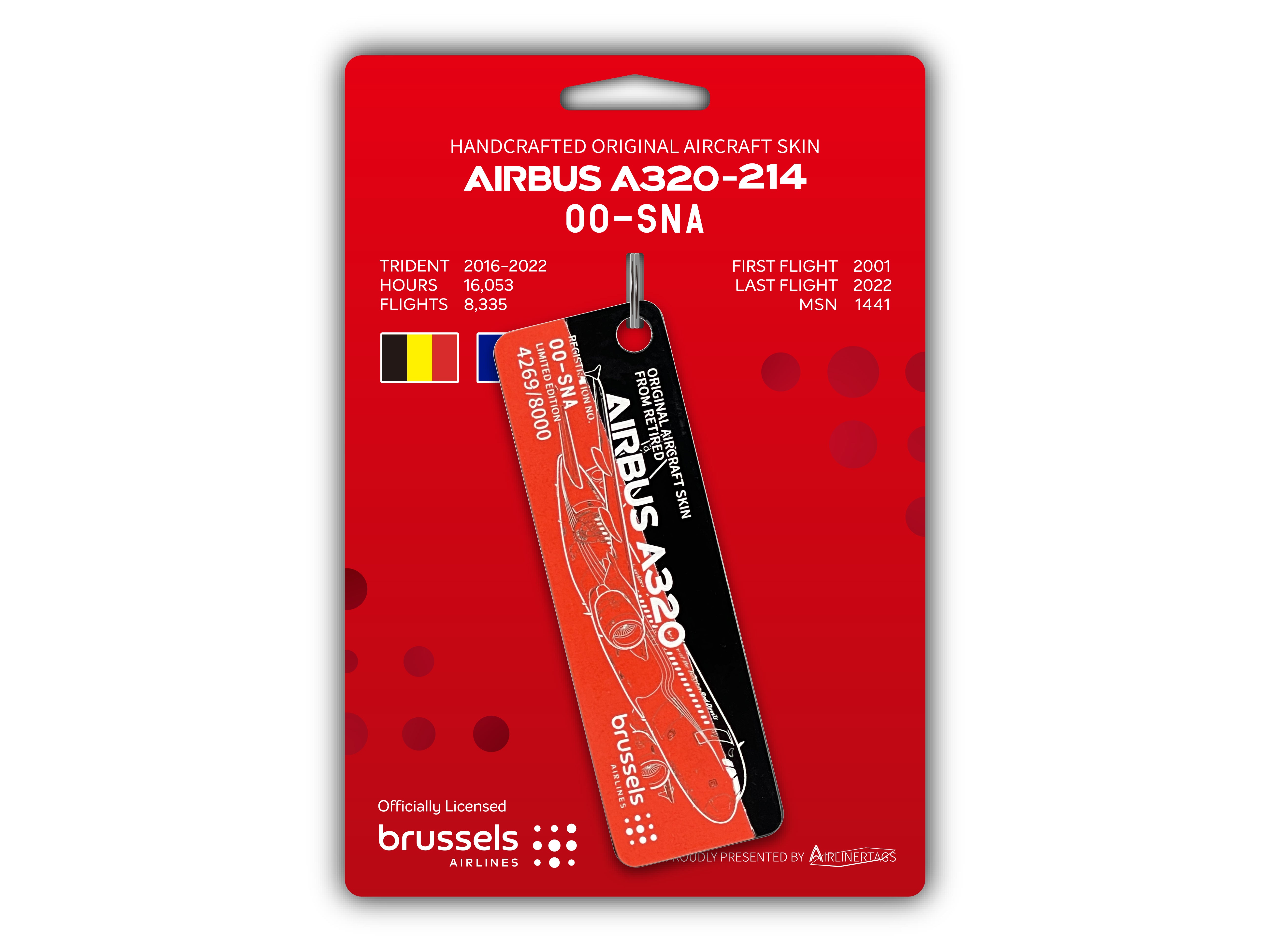 ブリュッセル航空 Airlinertags A320 コンビ色 ブリュッセル航空