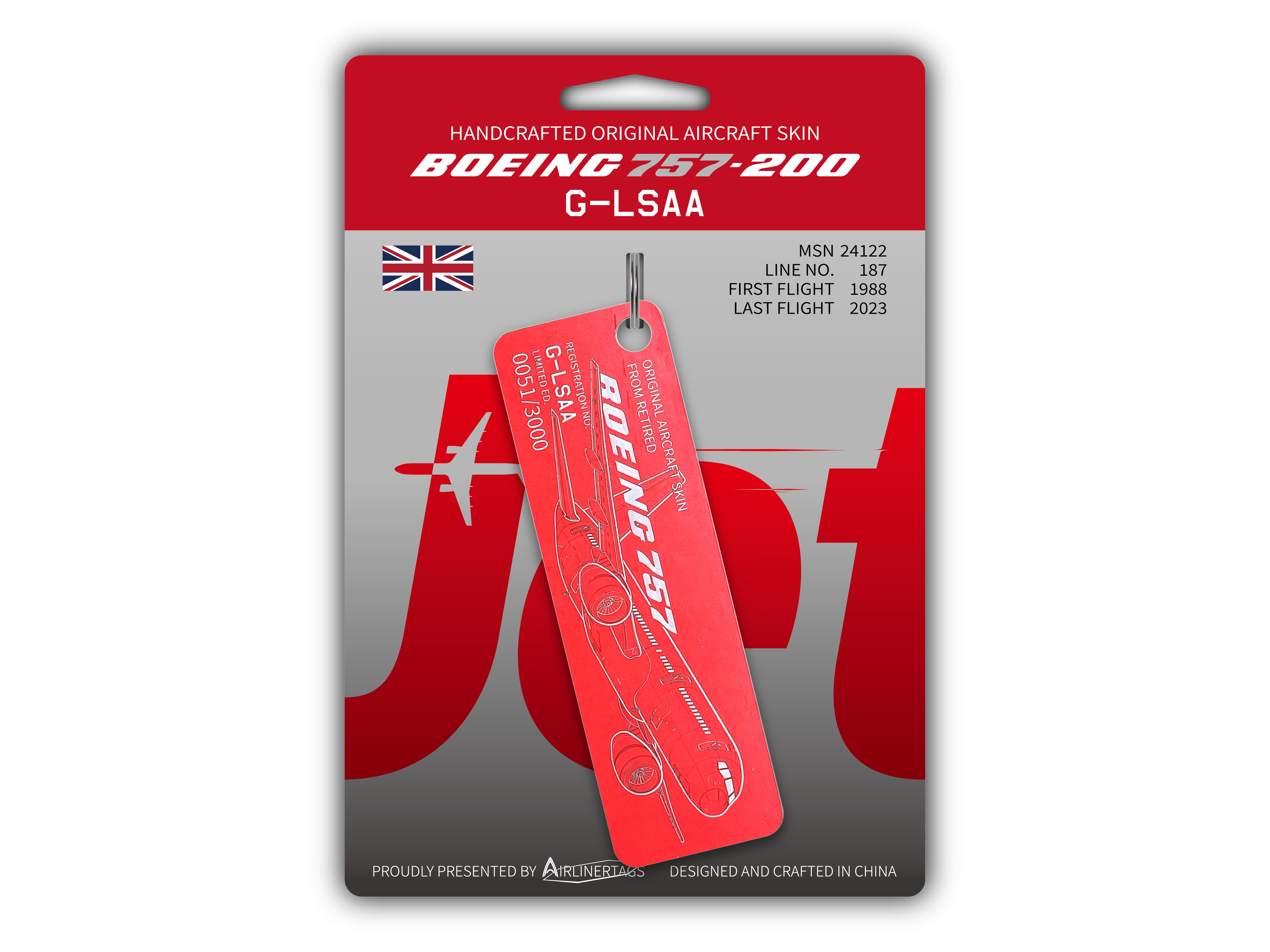 アメリカン航空 B757 タグ ディスプレイ パネル Airlinertags