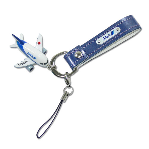 ANA 787本革ベルト式ストラップ ブルー