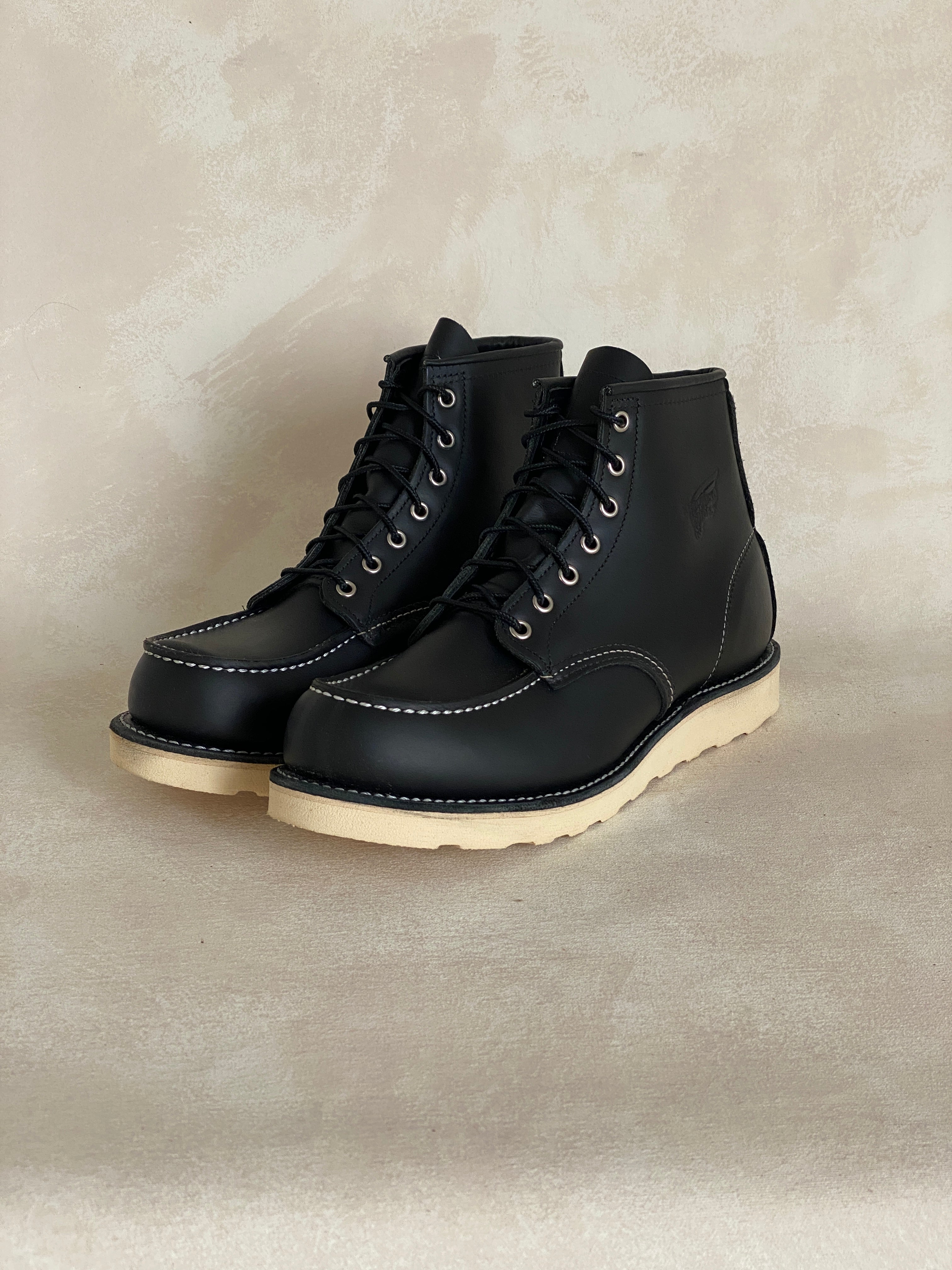 Size 10D / 43EU Red Wing 8130 Moc Toe Black Boots Made in USA