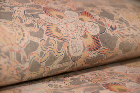 和更紗「籬に花唐草」名古屋帯