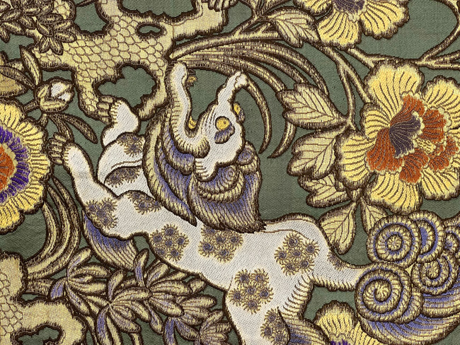 唐獅子牡丹文様の丸帯 200,000円(税込)帯23-01-41 ご売約済