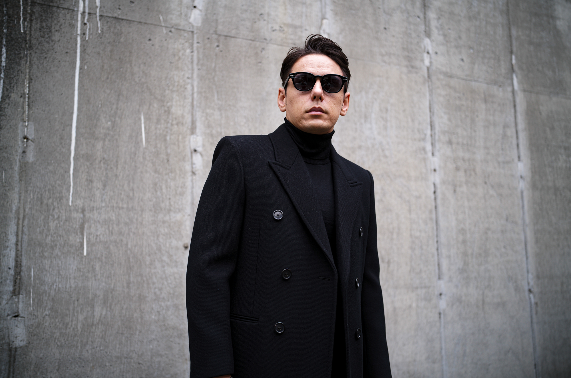 SAINT LAURENT (サンローラン) DOUBLE BREASTED WOOL COAT ダブル