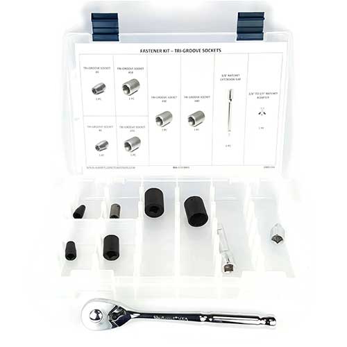 Kit Assortment, Tri Groove Socket Set Kit