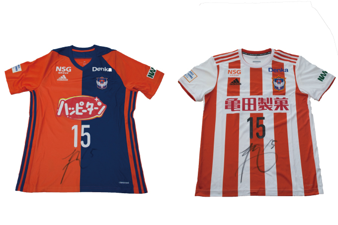 2012 Jリーグ アルビレックス新潟 鈴木大輔 本間勲 直筆サインカード