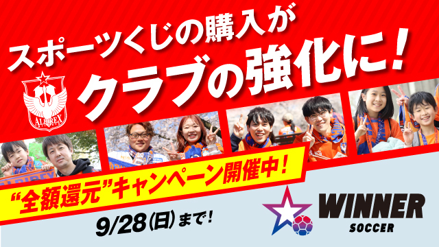 スポーツくじWINNER 売上“100％還元”キャンペーン開催中