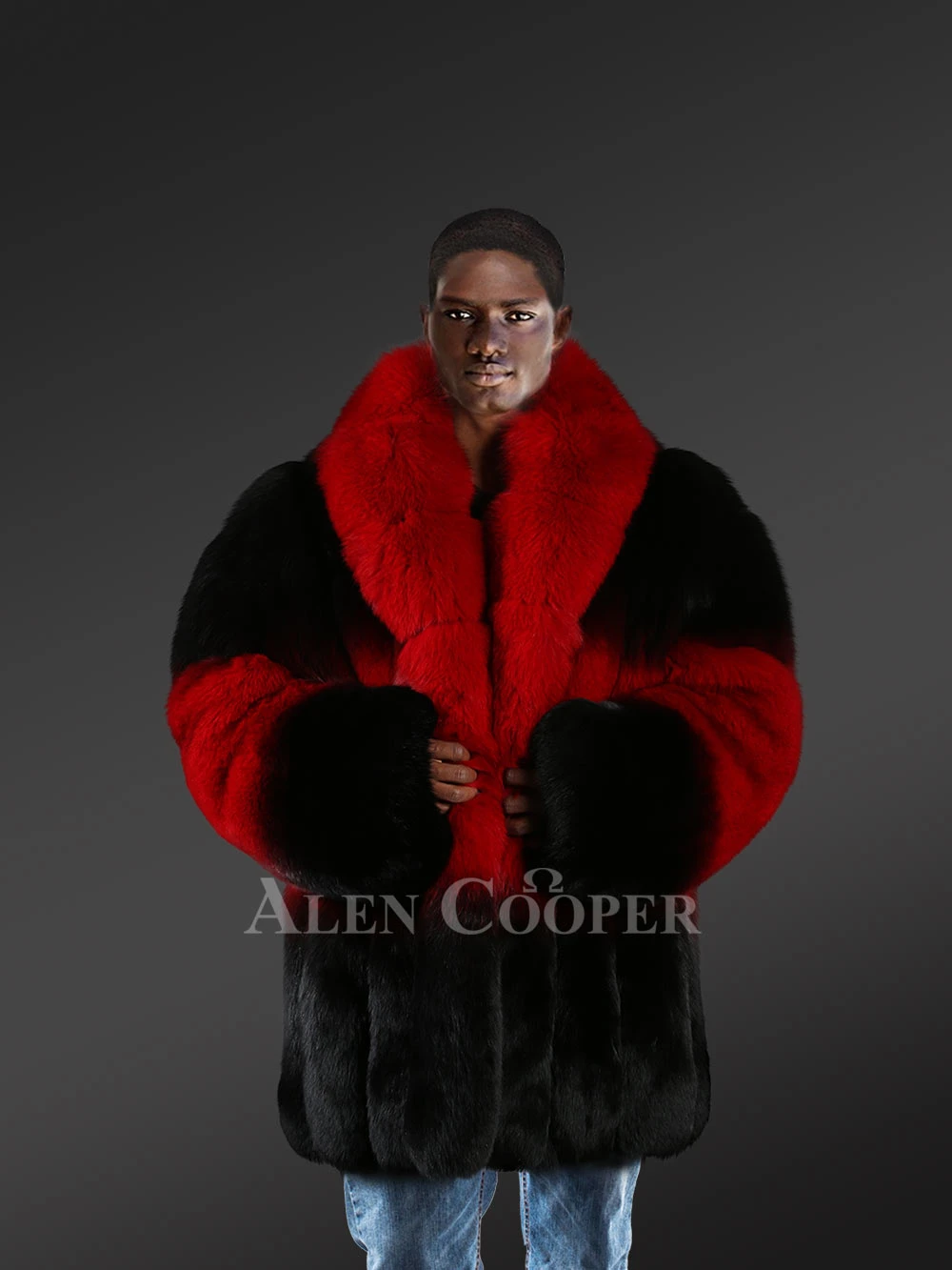 Mens Dual Shade Fox Fur Coat – An Absolute Masterpiece