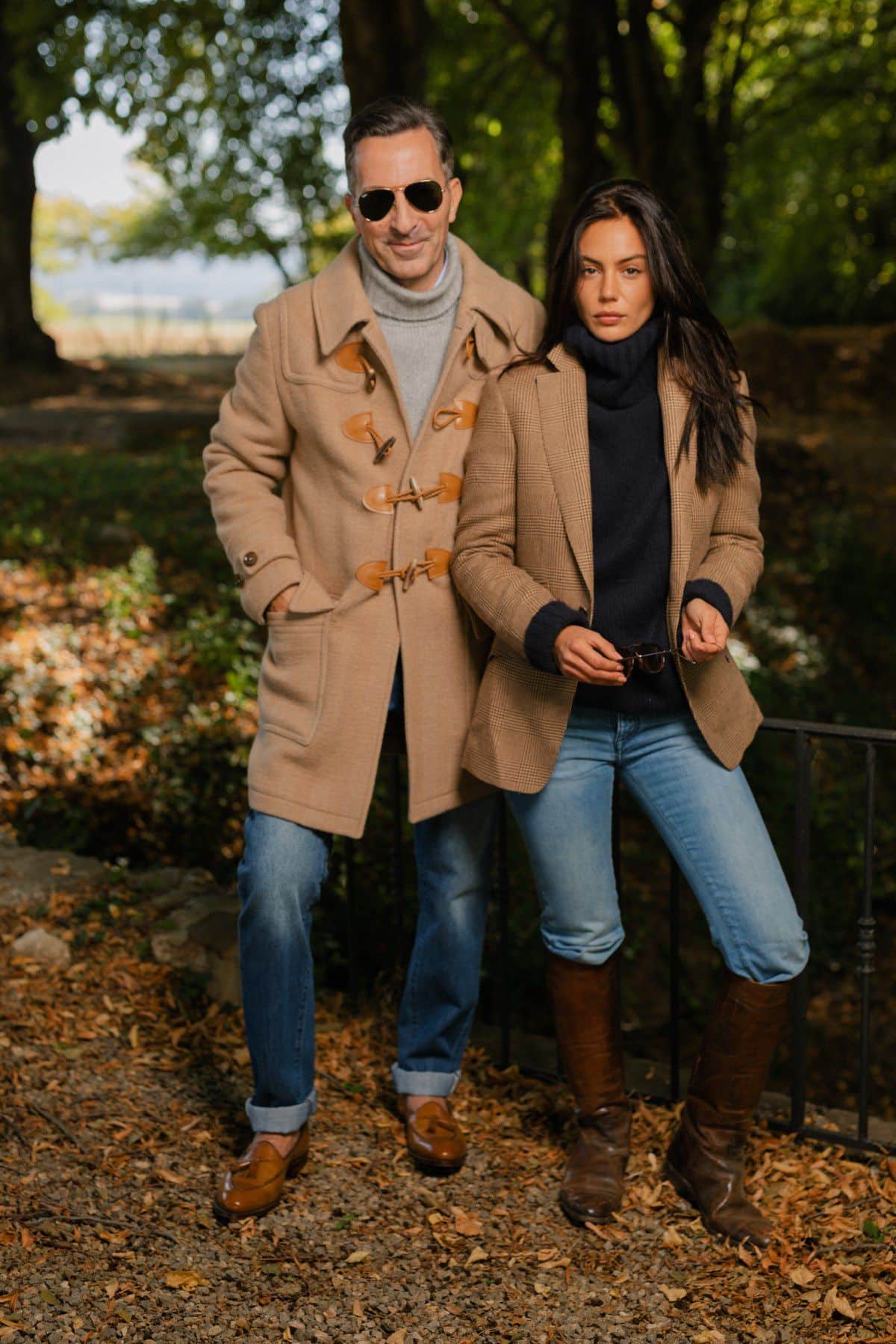 AK MC Men's Contemporary Duffel Coat in Caramel Camel Hair