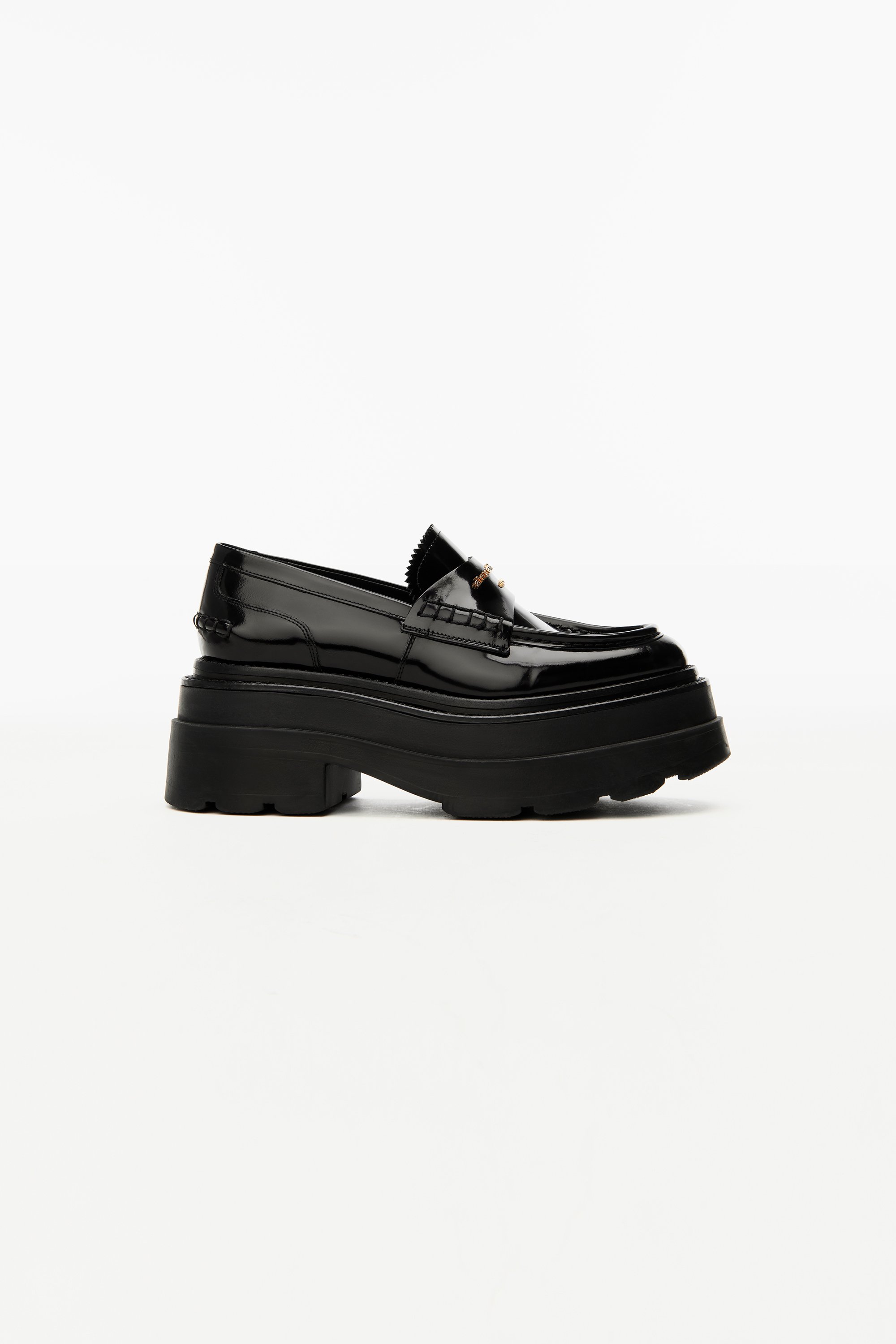 CARTER PLATFORM LOAFER IN LEATHER in BLACK | alexanderwang®