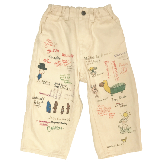 40%OFF】 裏起毛ツイル ラクガキ パンツ / DENIM DUNGAREE 22480614