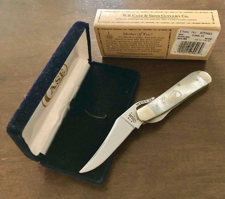 2002 Case XX 81953L Russlock Knife - Beautiful Genuine Mother of