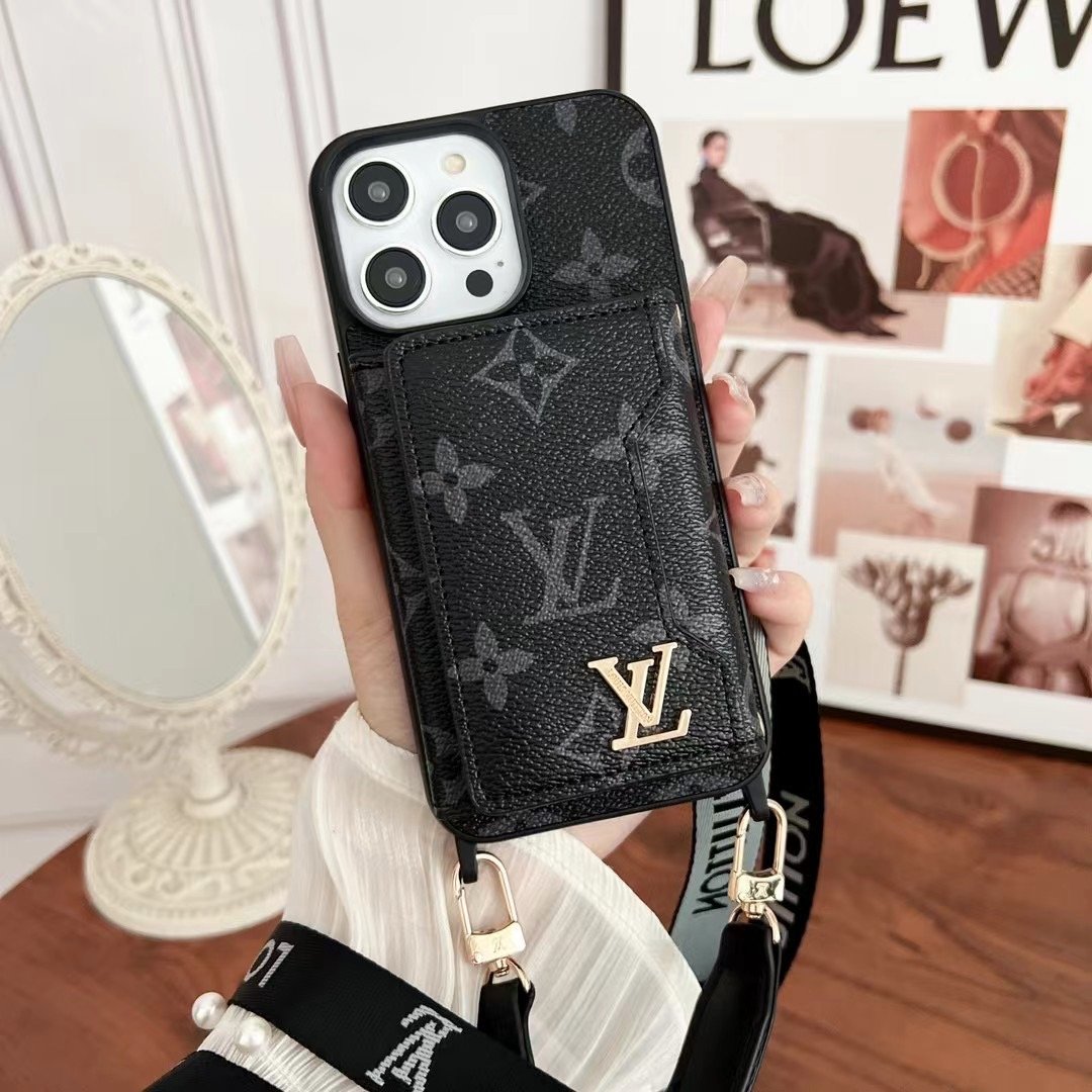 Louis Vuitton Leather Case For iPhone 17 16 15 14 Pro Max LV With