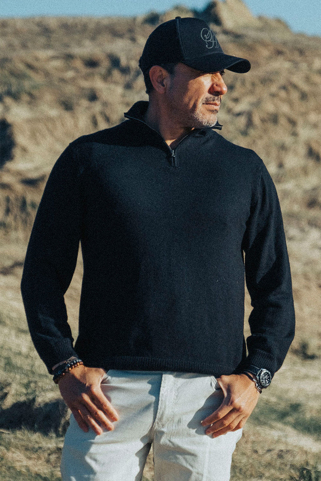 Men's Half-Zip Royal Alpaca Sweater – Alpaca Collections