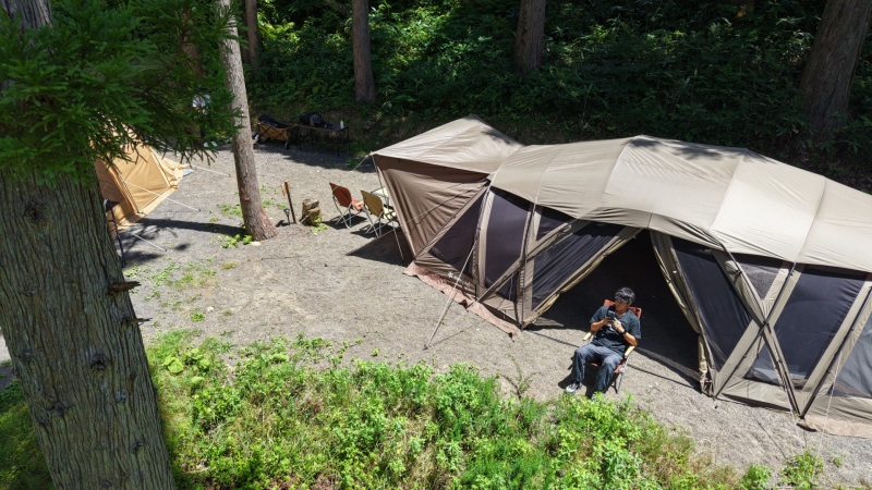 snowpeak最大級リゲルPro.テント＆ファニチャー付サイト新登場