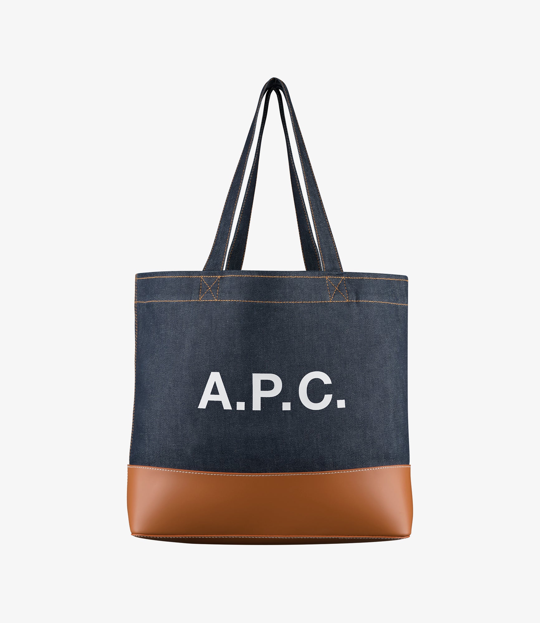 Axel E/W tote bag | Denim and smooth leather | A.P.C. Accessories