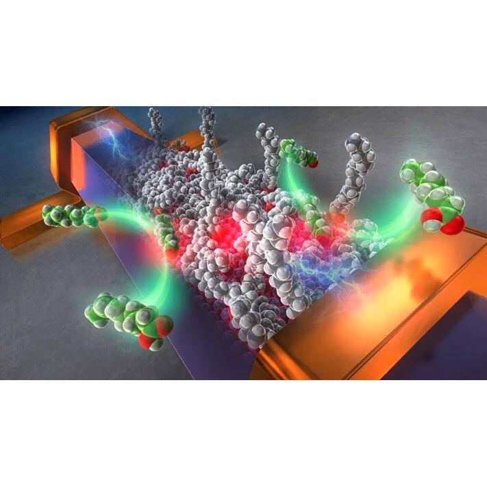 疎水性分子骨格と親水性固体表面間の弱いVan der Waals力で触媒被毒を