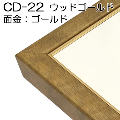 出展用仮額縁:CD-22(CD22)Dタイプ (WG:ウッドゴールド) 面金:ゴールド