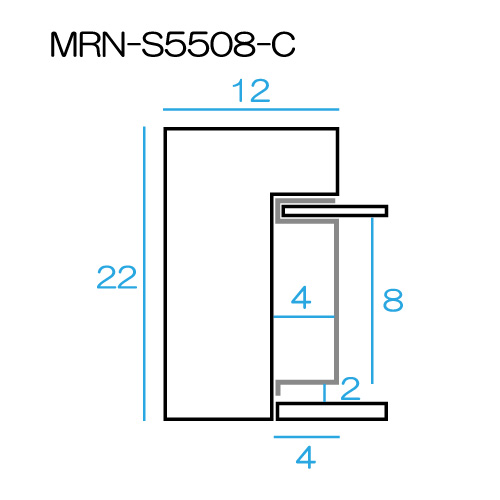 ボックス額縁：MRN-S5508-C ブラック（プラスペーサー付）（UVカット