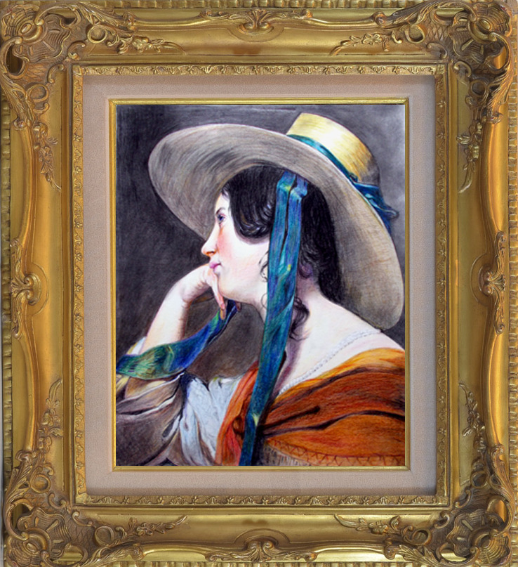 麦わら帽子をかぶった少女」模写」 by Rei10｜Artmeter｜暮らしを彩る