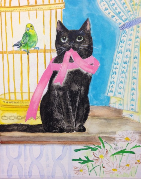 トランペット吹きの猫」 by Anko.｜Artmeter｜暮らしを彩るアートが