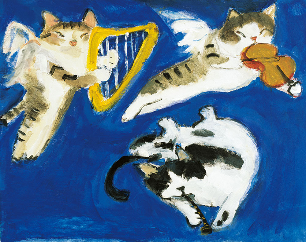 久下貴史作 猫の絵画 Alwaysいつものように 久下貴史作