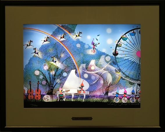 藤城清治「風の中の白いピアノ」卸売価格で販売