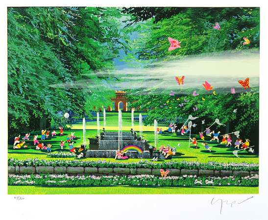 未使用品 非売品 ポスター ヒロ・ヤマガタ 森の蝶々 アート 山形博導