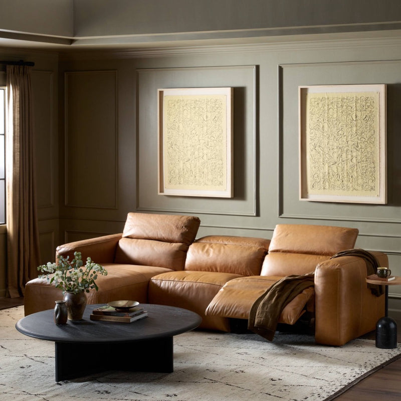 Four Hands Radley Power Recliner W/ Chaise - Sonoma Butterscotch