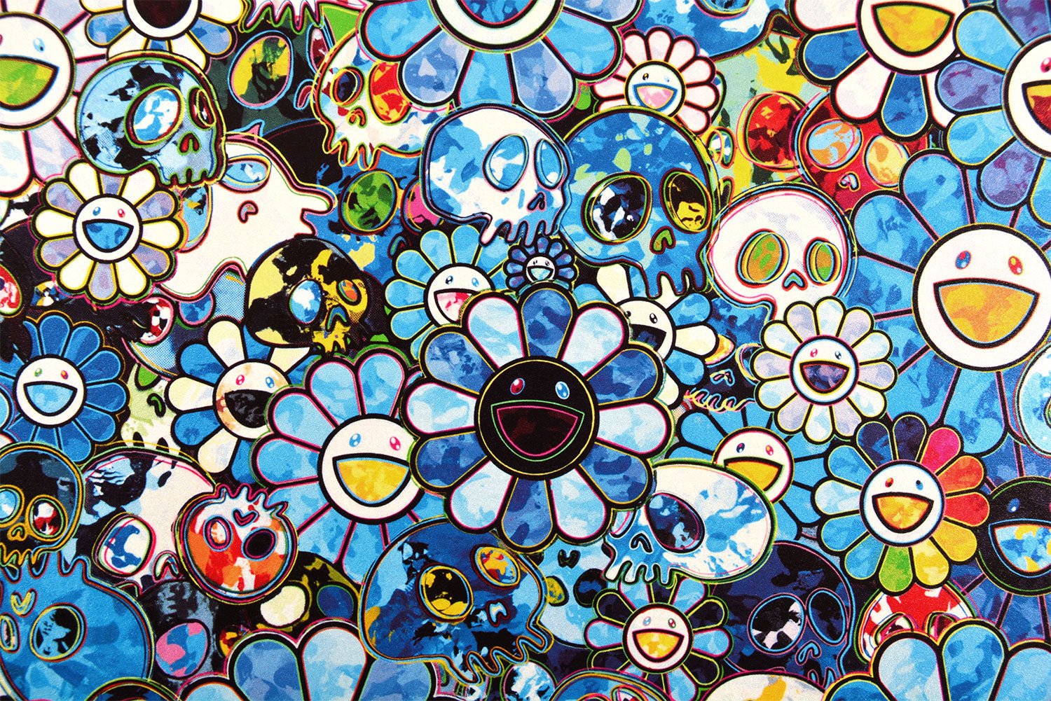 村上隆 パズル SKULLS & FLOWERS BLUE カイカイキキ